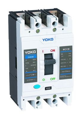 คุณภาพ  AC 440V Moulded Case Circuit Breaker 3P EM63B/EM63N 415V MCCB 4 Pole 63 Amp โรงงาน