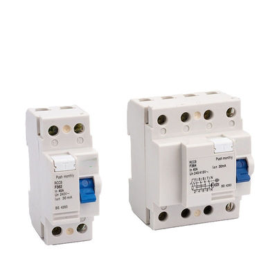 เบรกเกอร์กระแสไฟฟ้าตกค้างชนิดแม่เหล็กไฟฟ้า 4 ขั้ว 63A 30ma RCCB