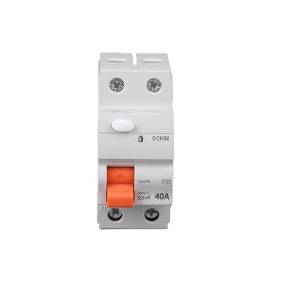 RCCB เบรกเกอร์กระแสไฟตกค้าง 30ma 300ma 63amp 2 เสา MCB 40A