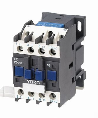 YOKG 20A คอนแทคเตอร์ไฟฟ้ากระแสสลับ 3 ขั้ว SC09 - 12 690V สีดำ IP20